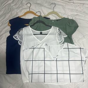 Lot of 4 SHEIN shirts. All size Small. Only worn once